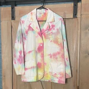 Vintage Work Jacket Landau Women's Tie-Dye Blazer